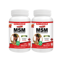(2병) 뉴트리돔 MSM 식이유황 1000mg 120 식물성 캡슐 엠에스엠 관절 연골 캐나다 직구 영양제 by 카포리아