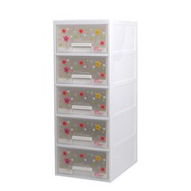 빅사이즈 앙상블 플라스틱 서랍장, 5단 투명