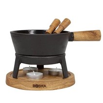 BOSKA 보스카 치즈 퐁듀 세트 파티 프로/주철/모든 스토브에 적합 / 2~4인용/블랙 900ml, Black Cast Iron Candlelight Pr