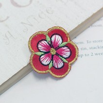 명절 와팬 초음파 장식 (총 79종), 66.오방무궁화 수장식(10개묶음)-레드