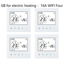 온수기 캠핑히터 M4AHGB 와이파이 스마트 난방 온도 조절기 LCD 디스플레이 음성 제어 알렉사 투야 앨리스 전기 물 바닥 온도 컨트롤러, 없음, 9.M4 GB 16A 와이파이 4