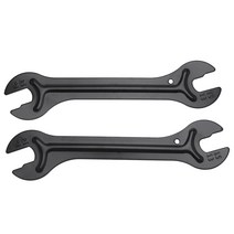 2pcs 자전거 도구 강철 자전거 렌치 사이클링 헤드 오픈 엔드 액슬 허브 스 패너 콘 자전거 수리, 하나, 검정