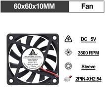 환풍기 산업용 업소용 공업용 댐퍼 힘펠 배기팬 휀 dc 5v 12v 24v 쿨러 팬 팬, 6010 슬리브 24v 2p, 없음, 검은색