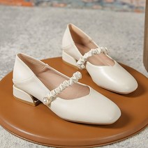 에이홉 스퀘어 주름 펄포인트 단화