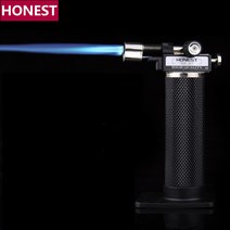 용접토치 Honest-505 바람막이 부탄 가스 팽창 라이터 직접 토치 건 고온 휴대용 주방 금속 용접 야외, 한개옵션0
