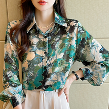 블루아이즈 가을 여성 프렌치 시크 쉬폰 셔츠