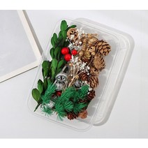 천연 식물 말린 꽃 재료 패키지 DIY 아로마 테라피 왁스 슬라이스 선물 상자 에폭시 수지 보석 만들기 액세, 18 Christmas fruit box
