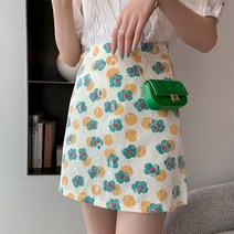 심플 플라워 미니 스커트
