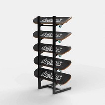 스노우보드 거치대 진열대 대여샵 렌탈샵 편집샵 매대, 25 x 25 x 85cmㅣ5층ㅣ블랙