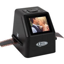 필름 스캐너 스케너 스캔 필림 QPIX 디지털 필름 슬라이드 스캐너 35mm 126 110 슈퍼 8 네거티브 및 JPEG, 블랙 스캐너
