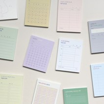 더메모 스티키/메모지 점착메모지 체크리스트 독서기록 주차 아이디어, 잠깐일기장