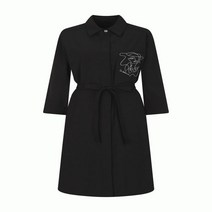 더아이잗뉴욕 더 아이잗 일러스트 프린팅 싱글 칼라 원피스 IK4M0OP75