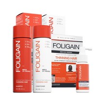 남성탈모 폴리게인 Foligain triple action for man thinning hair with tri oxidil kit, 2단계, 샴푸+트리트먼트
