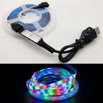 LED 스트립 조명 블루투스 제어 5V RGB 2835 USB 유연한 램프 테이프 리본 다이오드 축제 침실 LUCES TV 책상 장식 LUZ, 3 Key Control|1m