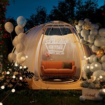 투명 텐트 천막 돔텐트 게르 방수 방풍 돔쉘터, B.4.0x4.0x2.4M 방풍 및 방수