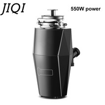JIQI 원격 제어 싱크 음식물 쓰레기 처리기 주방 잔류 분쇄기 스테인레스 스틸 블레이드 EU, 02 550W black