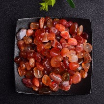 수석 돌 자연석 소장품 천연 크리스탈 자수정 마노 불규칙한 미네랄 힐링 스톤 자갈 표본 50/100g 수족관, 23 red agate_02 50g