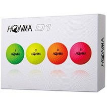 혼마 D1 골프공 멀티 컬러 3피스 12구 무광 선물용, 개