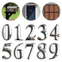 주택우편함 우체통 집 번호 스티커 도어플레이트 자체 접착 아파트 호텔 캐비닛 사서함 문번호판 모던한 장식용, [01] Black Number 0