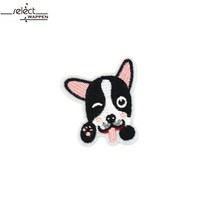 와펜 패치 자수 빈티지 카툰프렌치불독 344 열접착식