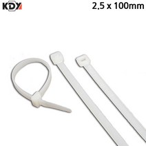 QWX441027생활잡화 KDY 케이블타이 화이트 2.5 x 100mm 100개입