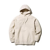 Snow Peak 후드 트레이너 재활용 코튼 풀오버 후디 블랙, 1, 오트밀