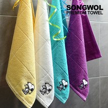 [송월] 스누피 빅리본 4장 어린이고리손수건, COLOR:보라