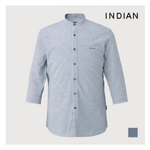 인디안 INDIAN 핀스트라이프 7부 셔츠_MIUNLXM3271