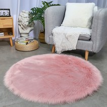 러그 심플스타일 모조양털 플러시 원형 카페트 컴퓨터의자 빗 화장대 털 바닥매트 라탄그네의자