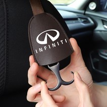 2Pcs PU 가죽 자동차 좌석 뒤 걸이 인피니티 QX30 QX50 QX60 QX70 QX80 Q50 Q50L Q60 Q70L esq를위한 보편적 인 실내 부속품, [1] Black
