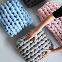 뿌쑤쑥 자이언트얀 뜨개질실 벨벳 뜨개질공방 굵은실 500g, 브라운500g (일반)