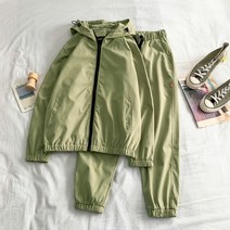 AIRASI 남성용 인디플 스탠다드 기모 후드 트레이닝 상하세트(MBD-090)