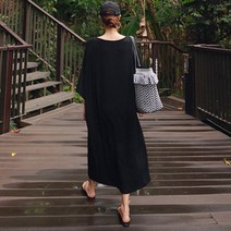 여성 루즈핏 빅사이즈 가오리핏 오버 슬립 원피스 여름 비치 해변 데일리 바캉스룩