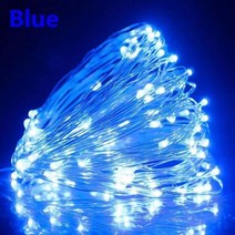 조명 Led 패어리 라이트 스트링 갈런드 5M 10M USB 배터리 전원 Brithday 웨딩 발코니 침실 야간 장식, Blue, AABattery-10m100leds