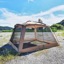 대형쉘터 사계절 동계 리빙쉘 장박 텐트 초대형 캠핑 대형 전실 텐트, 카키쉘터(블랙코팅)+플라이+어닝