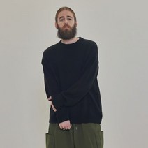 카고브로스 CB SOLID ROUND KNIT BLACK