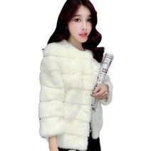 ANKRIC 여성용 가을 겨울 따뜻한 밍크 숏 인조 모피 코트 모피 조끼