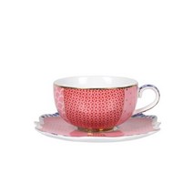 Pip studio 네덜란드 멀티 로얄 플라워 밀크티잔 꽃 무늬 찻잔 유럽 커피잔 특이한, 에스프레소컵/125ml, 1개