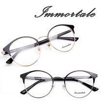블랙라벨 Immortale 2FK 스테인레스 스틸 명품 고급 블루라이트차단안경 청광안경 하금테 금테 은테 동그란안경