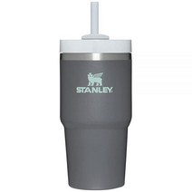 스탠리 Quencher H2.0 FlowState 스테인리스 스틸 진공 단열 텀블러 뚜껑 및 빨대 포함 물 스 티 또는 커피 스무디 등용 셰일 591.5ml(20온스), 20 oz, Charcoal