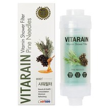 VITARAIN 비타레인 샤워필터 5가지향기 라벤더 레몬 장미 솔잎 무향, VITARAIN-솔잎