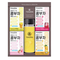 티젠 콤부차 보틀 선물세트, 14세트, 레몬+ 베리 + 유자 + 피치 + 에코젠보틀 500ml