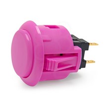 가정용 게임기 오락실 옛날 부품 일본 아케이드 sanwa obsf-24 푸시 버튼 24mm 제로 지연 시작 스위치 공식 오리지널 조이스틱 콘솔 diy, 자주색
