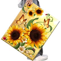 FASEN 액자 보석십자수 캔버스형 DIY 키트 40 x 50 cm, 1세트, FAN89.해바라기랑 나비요