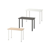 [당일출고] 이케아 LINNMON 테이블 (100x60)+ADILS 기본다리세트, 다크그레이상판-블랙다리