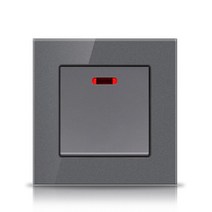 PSSRISE 86 유럽 영국 20A 45A 고전력 벽 스위치 강화 유리 패널 온수기 조명 에어컨 용 ON OFF 로커, [02] 45A, [02] white