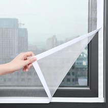 폴딩도어방충망 주름방충망 스텐방충망 사용자 정의 크기 안티모기 창 화면 자기 접착 모기장 여름 곤충 방지 문, white 150CM+130CM