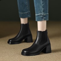Z3JC 여성 통굽 통굽 3cm 5cm 앵클부츠