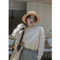 여자 봄 가을 흰색 바닥 티셔츠 스타일 가 얇은 흑백 봄과 Hello 탑 외국 여성 긴
