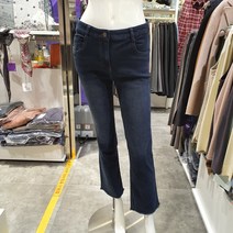 3여성)올리비아로렌 워싱컬러가 멋스러운 세미 부츠컷 데님 팬츠 VVCMPWW9321(9322)
